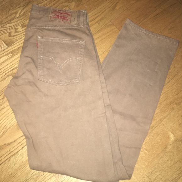 Levi’s 501 Tan Buttonfly Jeans 31X34 - Picture 2 of 3